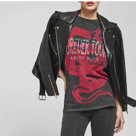 Anine Bing Tops - NWOT Rare Anine Bing Forever Tour Tee -Black